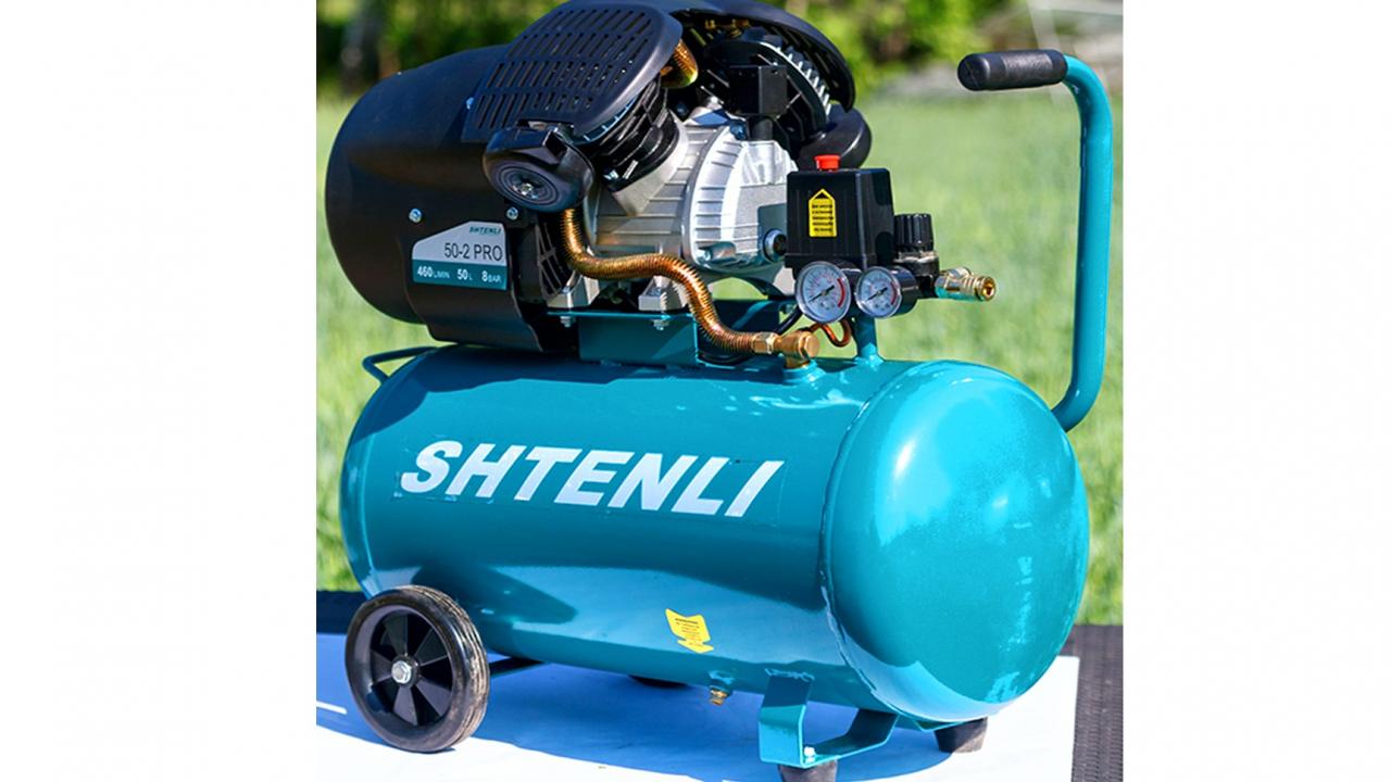 Компрессор Shtenli 50-2 PRO (50 л, 2,5 кВт, 2 цилиндра)