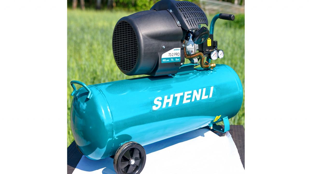 Компрессор Shtenli 70-2 PRO (70 л, 2,5 кВт, 2 цилиндра)